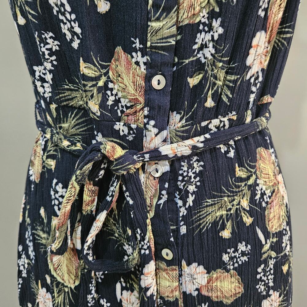 Everly Large Floral Button Down Off-Shoulder Dress - Picture 2 of 6